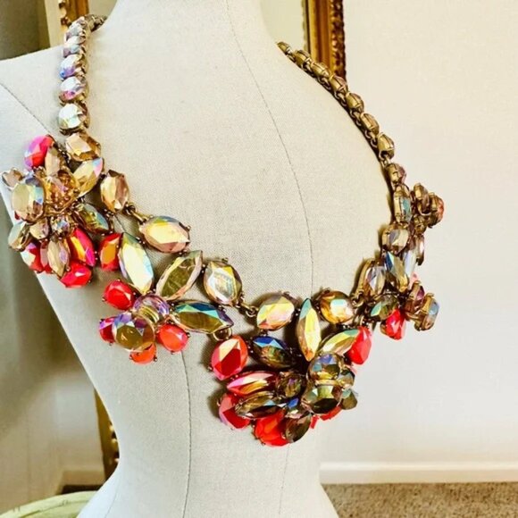 J Crew Crystal Statement Necklace WOW - Picture 5 of 10